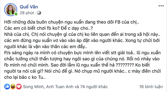 Que Van phan ung gay gat, phat ngon soc vu Van Mai Huong-Hinh-2