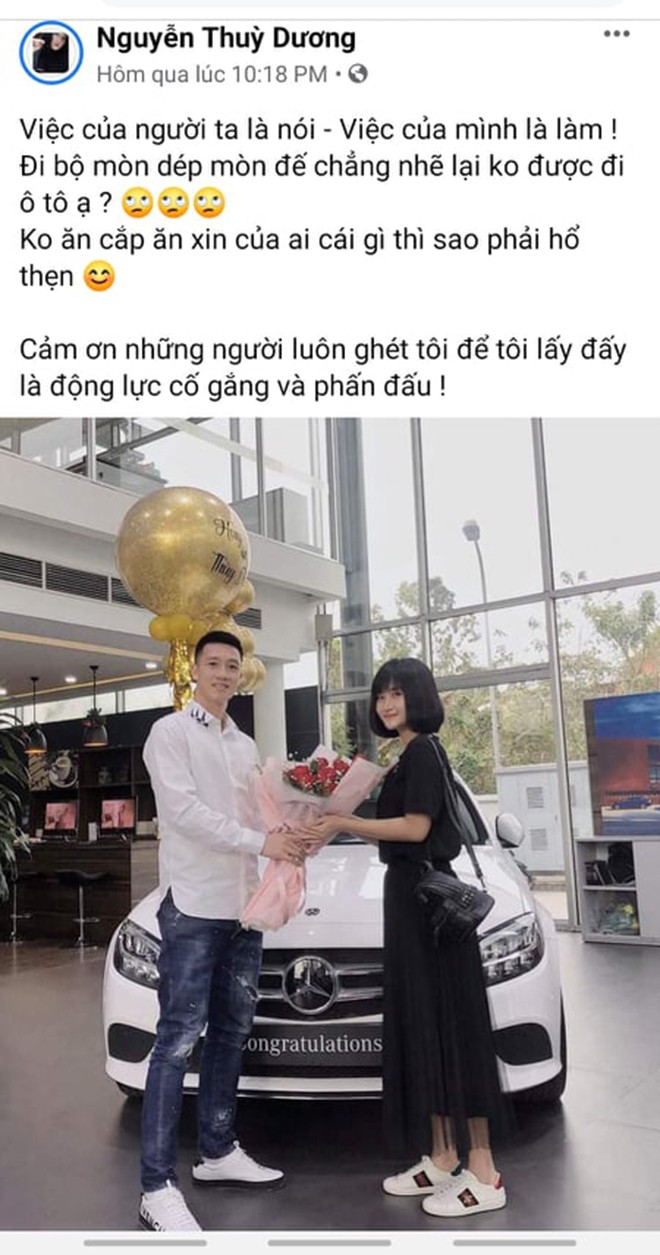 Ban gai Huy Hung khoe mua xe hoi khong quen 'dan mat' antifan-Hinh-2