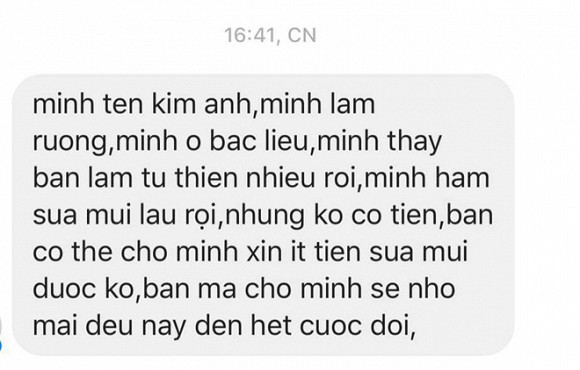 Thuy Tien cuoi muon sang vi co dan mang inbox xin tien di sua mui-Hinh-3