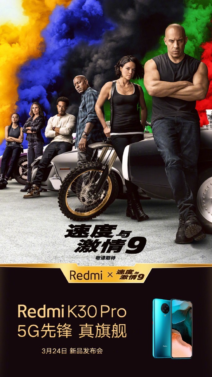 Redmi K30 Pro tro thanh smartphone cua Fast and Furious 9