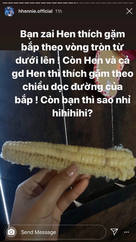 H'Hen Nie con tiet lo thoi quen an uong ngo nghinh cua ban trai