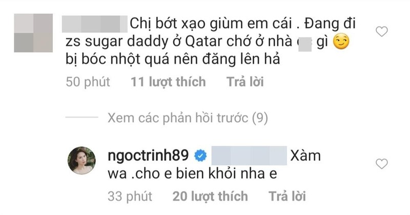 Ngoc Trinh noi doa khi bi 'chup mu' du hi Qatar voi tinh gia