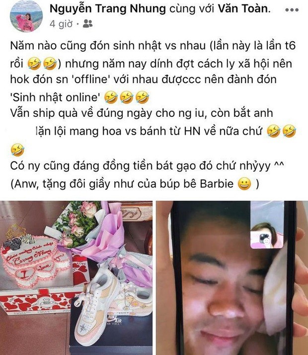 Van Toan va ban gai lan dau don 'sinh nhat online' sau 6 nam yeu