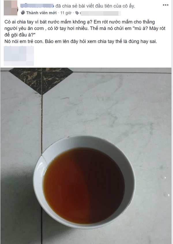 Nguoi yeu doi chia tay vi nua bat nuoc mam