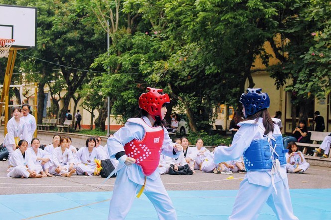 Dan bong hong Taekwondo cua truong dai hoc Kinh te quoc dan-Hinh-4