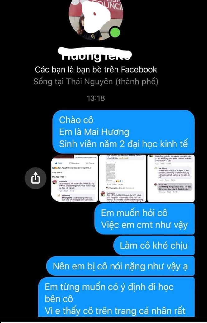 Co giao goi sinh vien la “con ranh”, noi tuc chui bay tren facebook-Hinh-2
