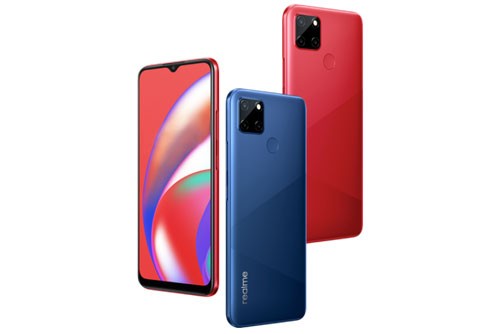 Realme C12 chong nuoc, pin 6.000 mAh, 3 camera sau