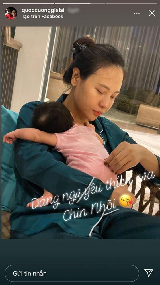 Cuong Do La vo tinh lam lo mat moc Dam Thu Trang sau sinh