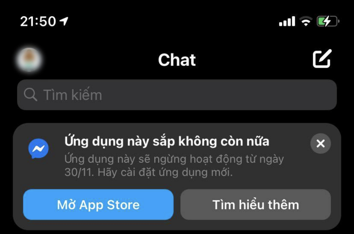 Messenger Lite se dung hoat dong tu 30/11 tren iOS