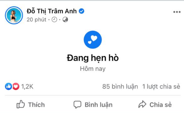 Hotgirl Tram Anh cong khai dang hen ho