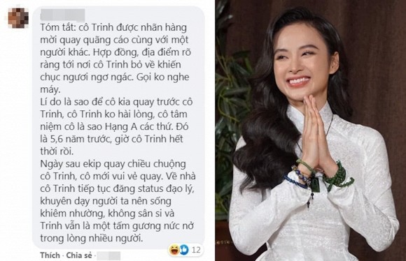 Angela Phuong Trinh dap tra khi bi gan mac san si