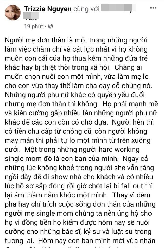 Trizzie Phuong Trinh noi ve kho khan cua me don than-Hinh-2