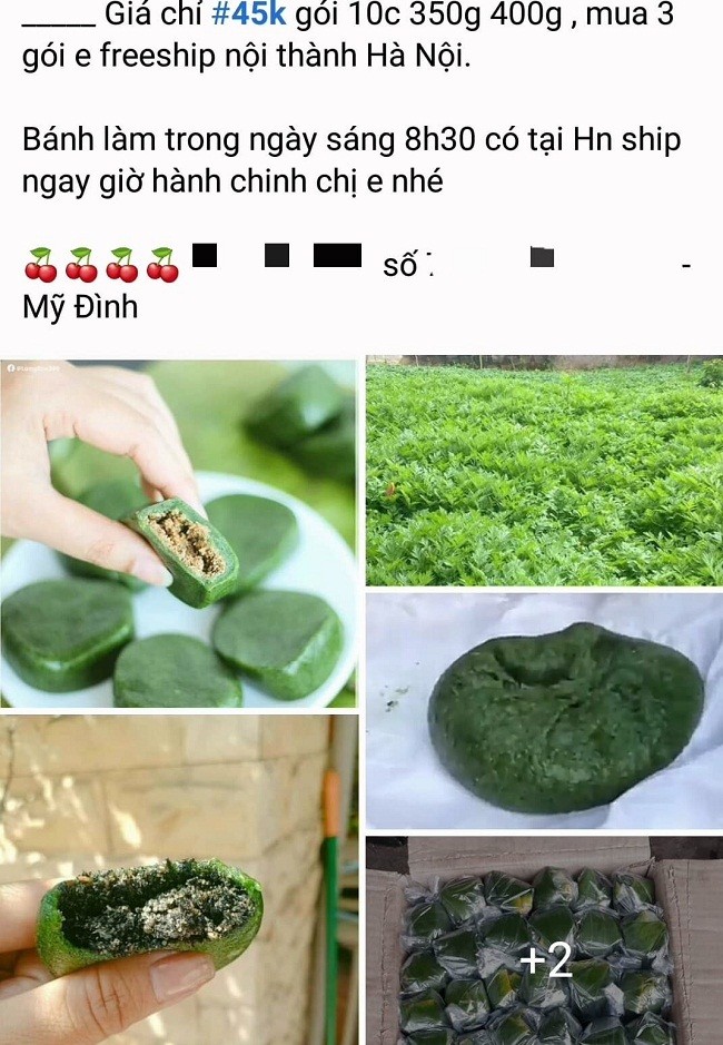 Loai banh mau xanh dac san mien nui hut dan Ha thanh