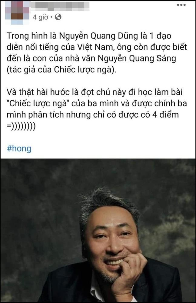 Nguyen Quang Dung nhan diem 4 khi phan tich tac pham van hoc cua bo?