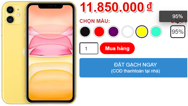 Gia iPhone 11 giam xuong duoi 12 trieu dong