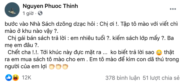 Noo Phuoc Thinh bi fan nhac vi viet 7 dong ma sai chinh ta 6 lan