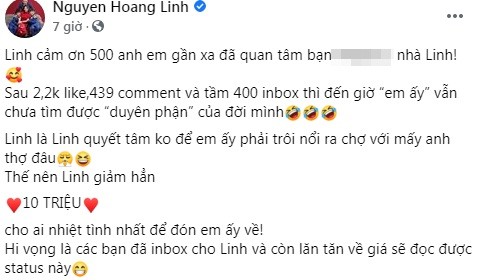 MC Hoang Linh quyet ban tai san chung voi Manh Hung