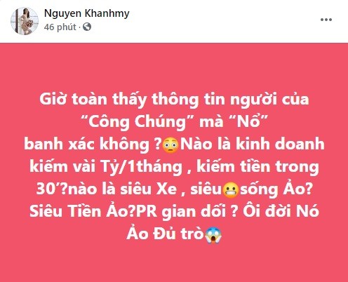 Khanh My chui xeo Ngoc Trinh sau moi thu 