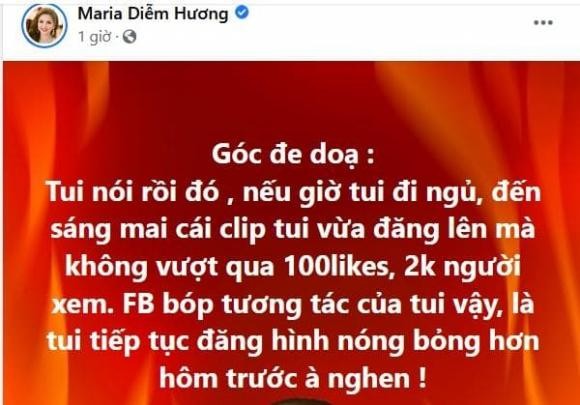 Hoa hau Diem Huong buc xuc khi dan mang hong anh nude cua co