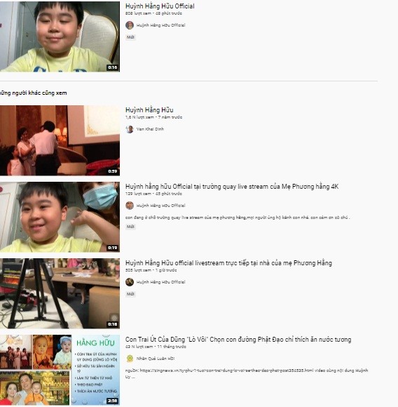 Loat kenh Youtube gia mao con trai ba Phuong Hang-Hinh-7