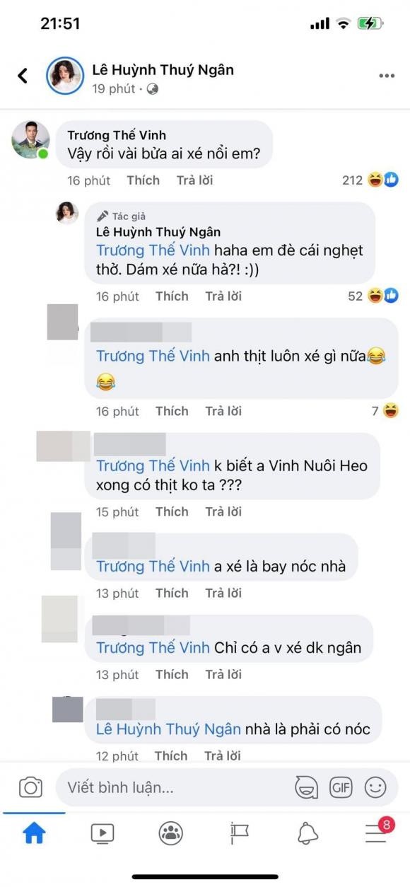 Thuy Ngan va Truong The Vinh duoc cac fan lan cu dan mang 