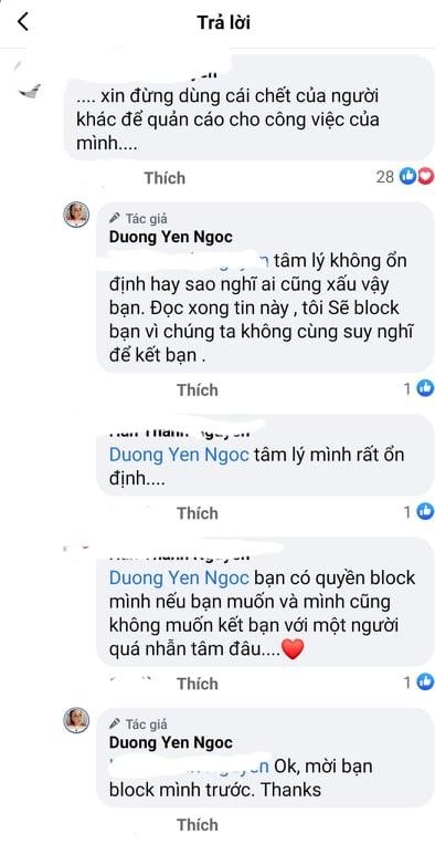 Duong Yen Ngoc noi doa khi bi mang 