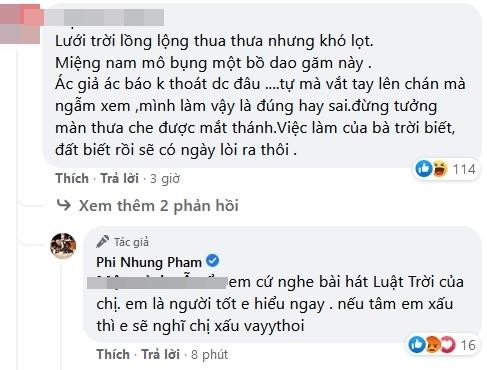 Phi Nhung dap tra loi mang 