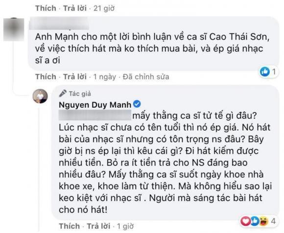 Duy Manh tu tay va mieng khi phat bieu 