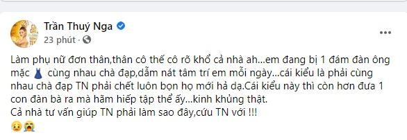 Thuy Nga cau cuu khi lien tiep bi 