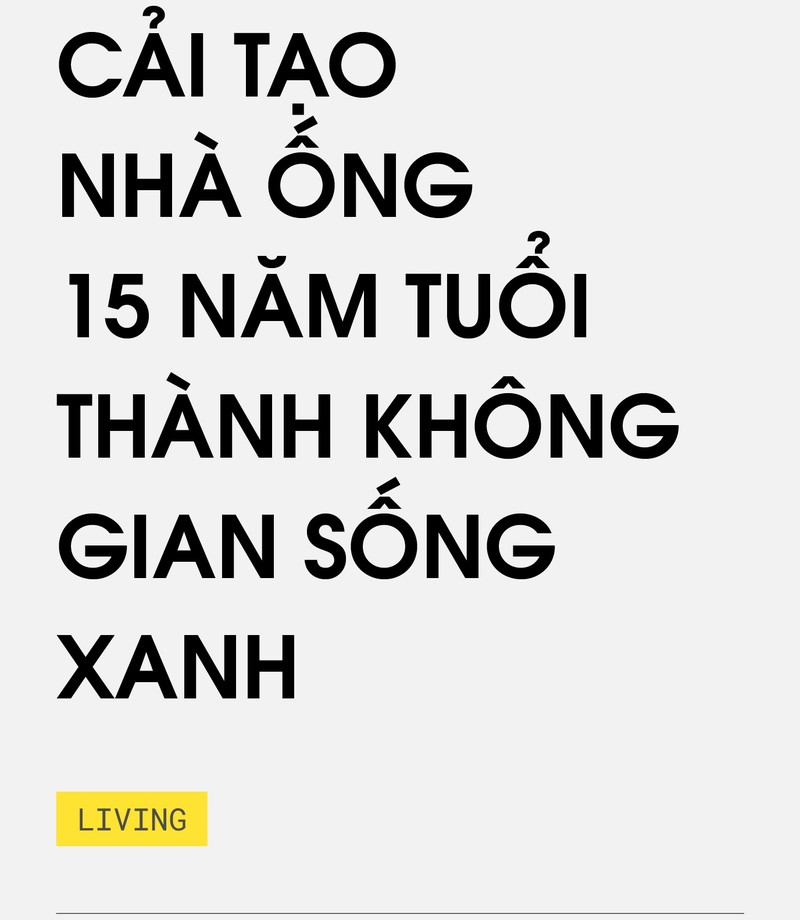 Cai tao nha ong 15 nam tuoi tai TP.HCM thanh khong gian song xanh