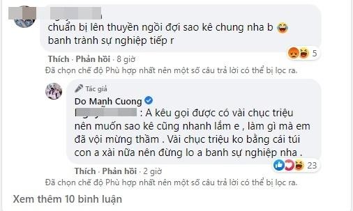 Len tieng vu Thuy Tien, Do Manh Cuong bi doa 