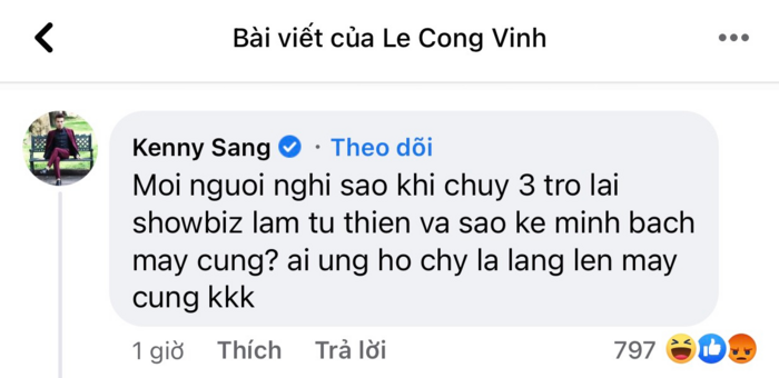 Kenny Sang bat ngo co phat ngon gay chu y va muon tro lai showbiz-Hinh-2