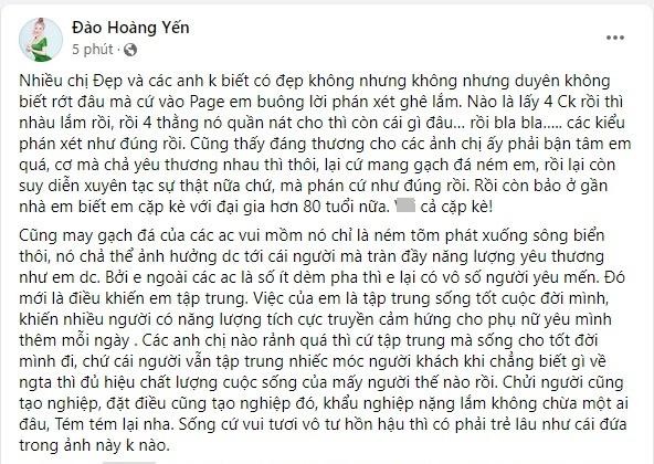 Dao Hoang Yen khuyen fan: Co chong tu te thi co, con khong thi o vay-Hinh-2