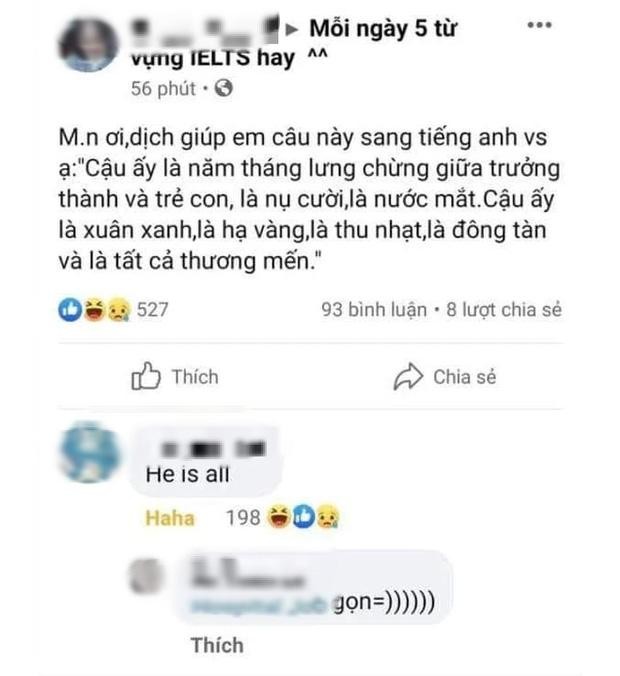 Nu sinh nho dich cau Tieng Anh sieu sen, cau tra loi ba dao