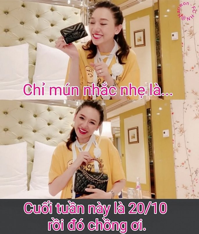 Thu doi qua 20/10 theo cach fan chi dan, Hari nhan ket dang tu Tran Thanh