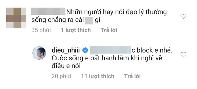 Bi chi trich vi dua muon om chong Dong Nhi, Dieu Nhi thang tay block anti-fan-Hinh-5