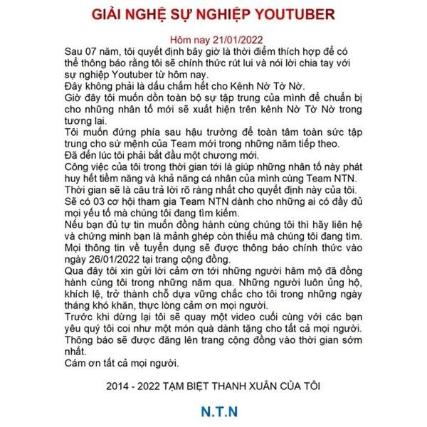NTN Vlogs lai tuyen bo 'giai nghe' sau 7 nam lam YouTuber-Hinh-3