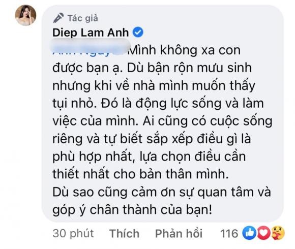 Diep Lam Anh len tieng khi duoc gop y dua con ve chong cu-Hinh-3