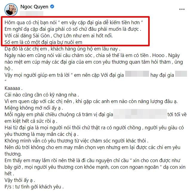 Phan ung Ngoc Quyen khi duoc khuyen 'cap dai gia de kiem tien'-Hinh-3