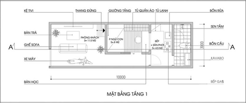 Cach cai tao them phong ngu cho nha 30m2 co 4 nguoi o