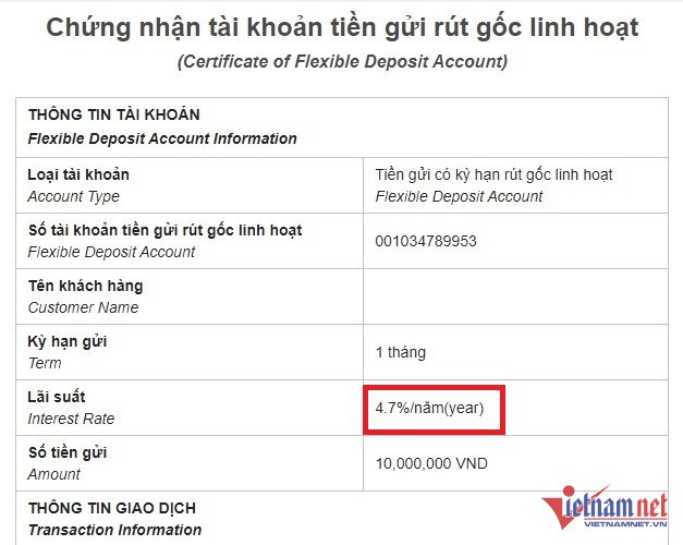 Gui tiet kiem online ky han mot thang, ngan hang nao co lai cao nhat?