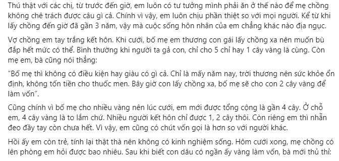 Dua 4 cay vang cho me chong giu, gio xin lai ba dap soc