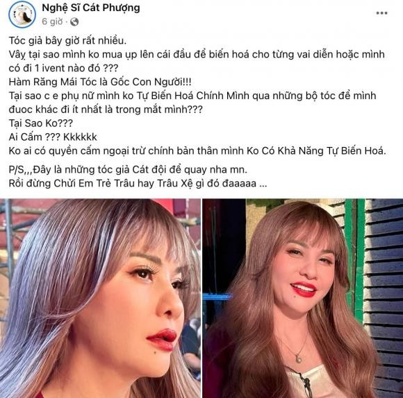 Bi goi la 'tre trau', Cat Phuong buc xuc dap tra