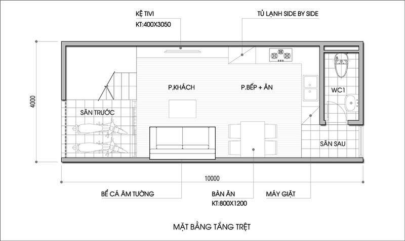 Bo tri noi that nha ong 40m2 cho ho gia dinh o TPHCM-Hinh-2