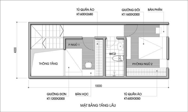 Bo tri noi that nha ong 40m2 cho ho gia dinh o TPHCM-Hinh-3