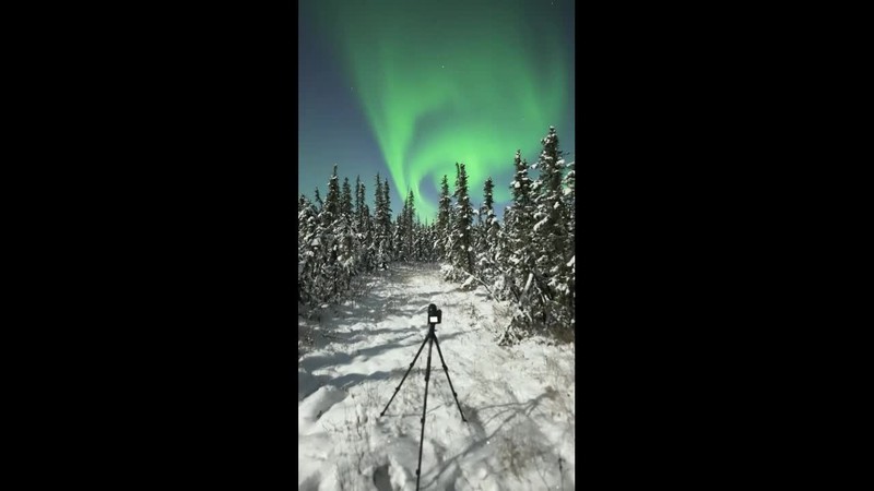 Video: Vong xoay mau xanh xuat hien tren bau troi Alaska