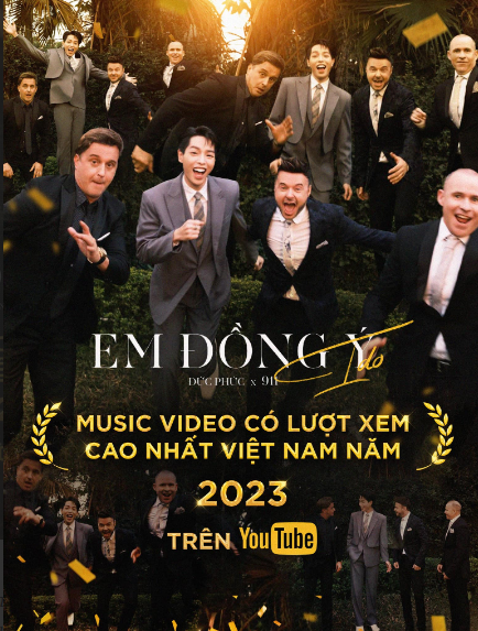 Duc Phuc tro thanh nghe si co MV duoc xem nhieu nhat Viet Nam nam 2023