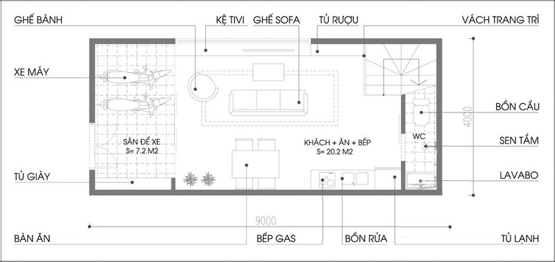 Nha ong nho voi dien tich chi 36m² nhung co den 2 mat thoang-Hinh-2