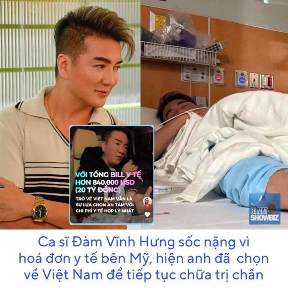 Dam Vinh Hung soc nang khi nhan hoa don y te o My