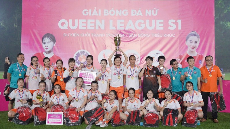 Doi bong nu ngan hang duy nhat vo dich Queen League 2024 mua dau